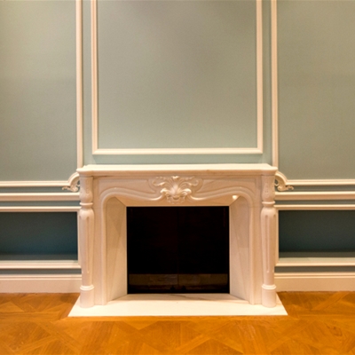 Custom fireplaces with an integrated metal frame